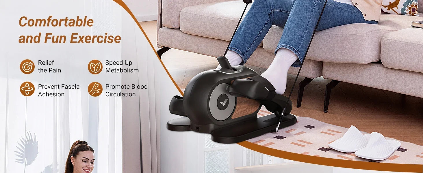 Under Desk Elliptical with Remote Control & Adjustable Speeds