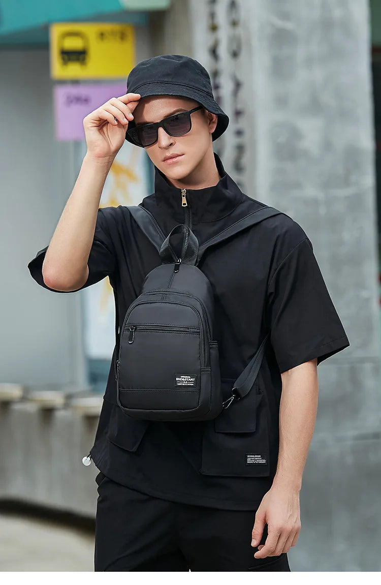 Casual Mini Men's Backpack Multifunction Lightweight Chest Bag Outdoor Backpacks Travel Small Backpack Men Chest Shoulder Bag