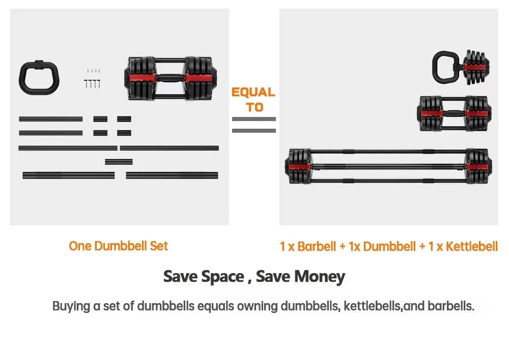 Adjustable Multifunctional Dumbbell Set