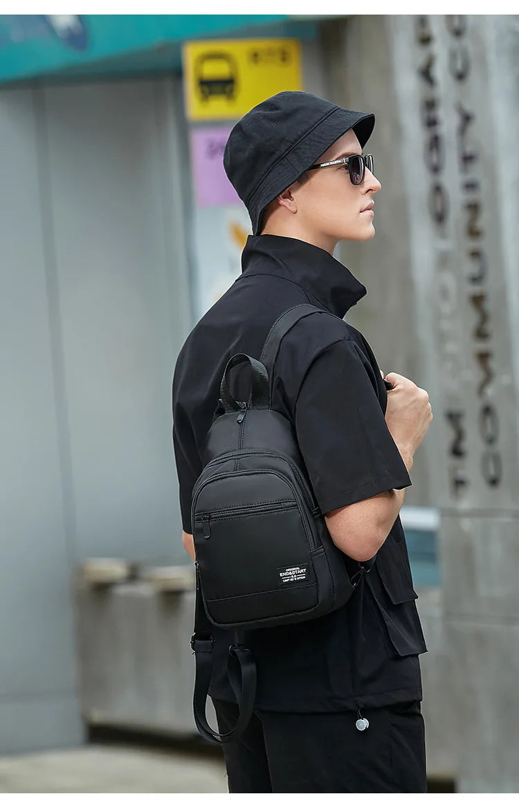 Casual Mini Men's Backpack Multifunction Lightweight Chest Bag Outdoor Backpacks Travel Small Backpack Men Chest Shoulder Bag
