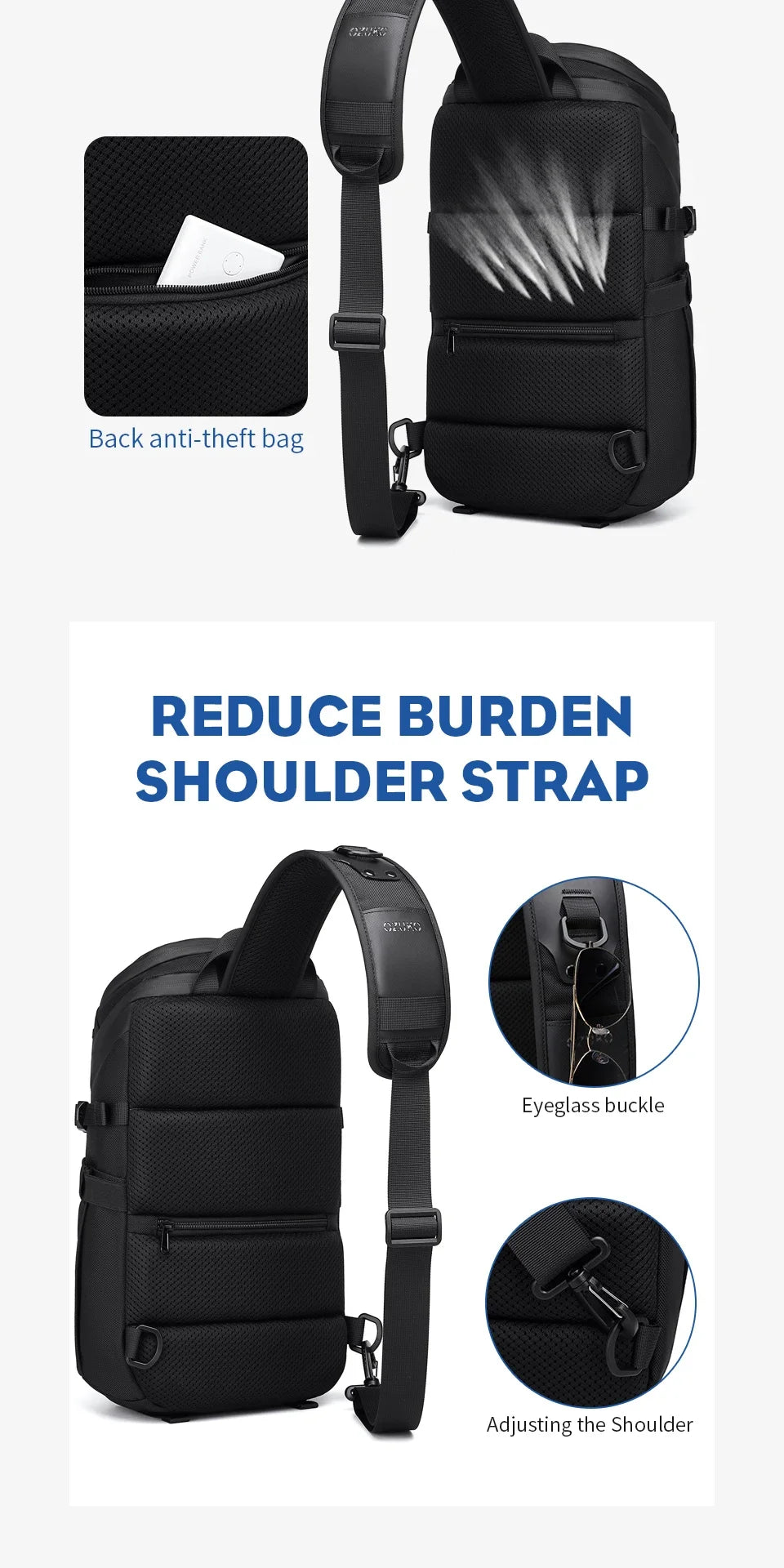 Mens Large Capacity Sports Waterproof Chest Bag Men Tactical Multifunctional Crossbody Bag Travel Shoulder Bags Рюкзаки Мужские