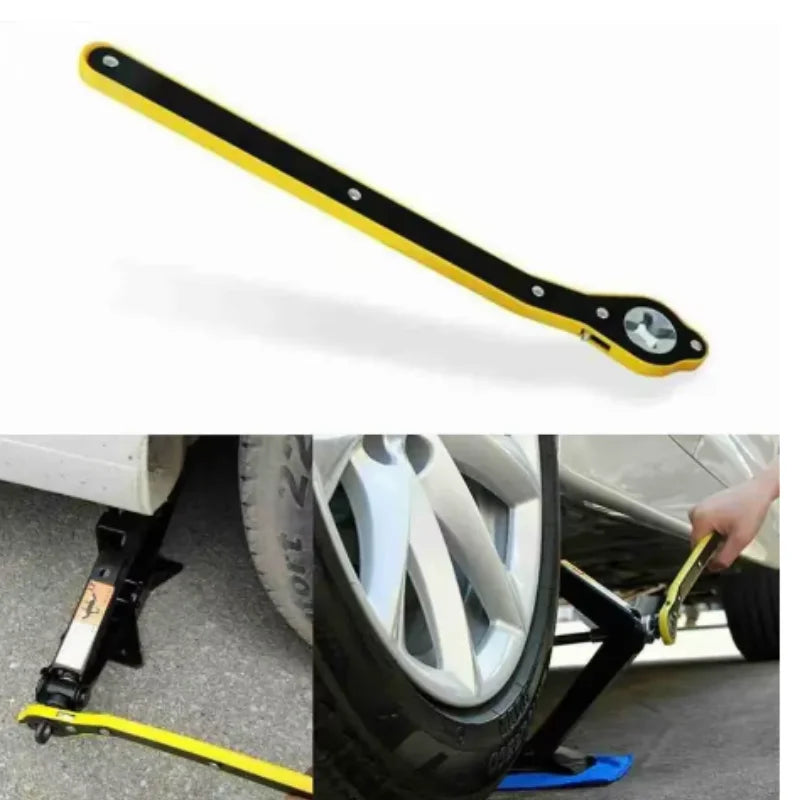 Labor-Saving Ratchet Wrench for Car Jack – Tire and Wheel Repair Tool