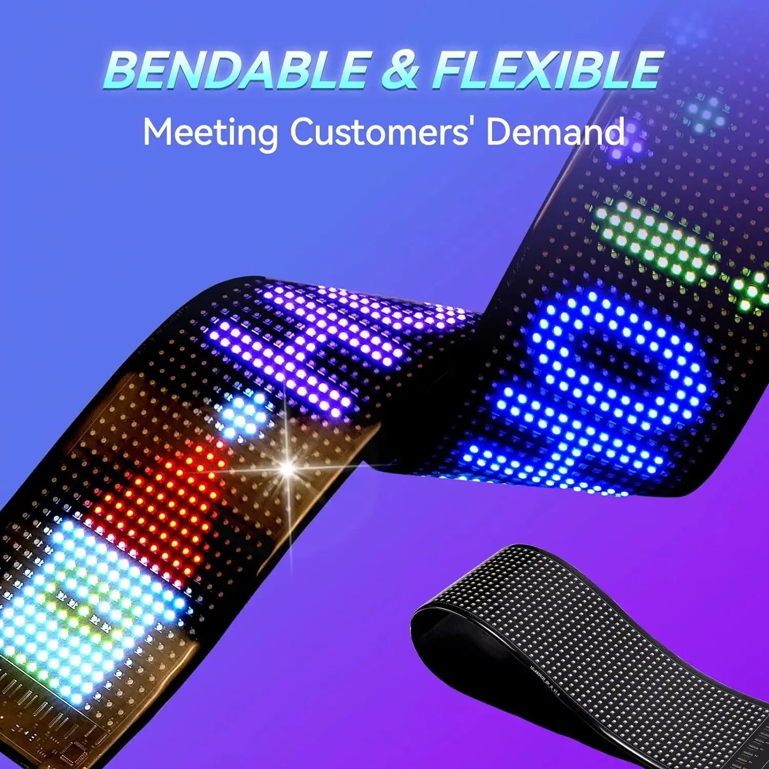 Scrolling LED Matrix Panel – Programmable Flexible Screen for Car, Shop, or Advertisement
