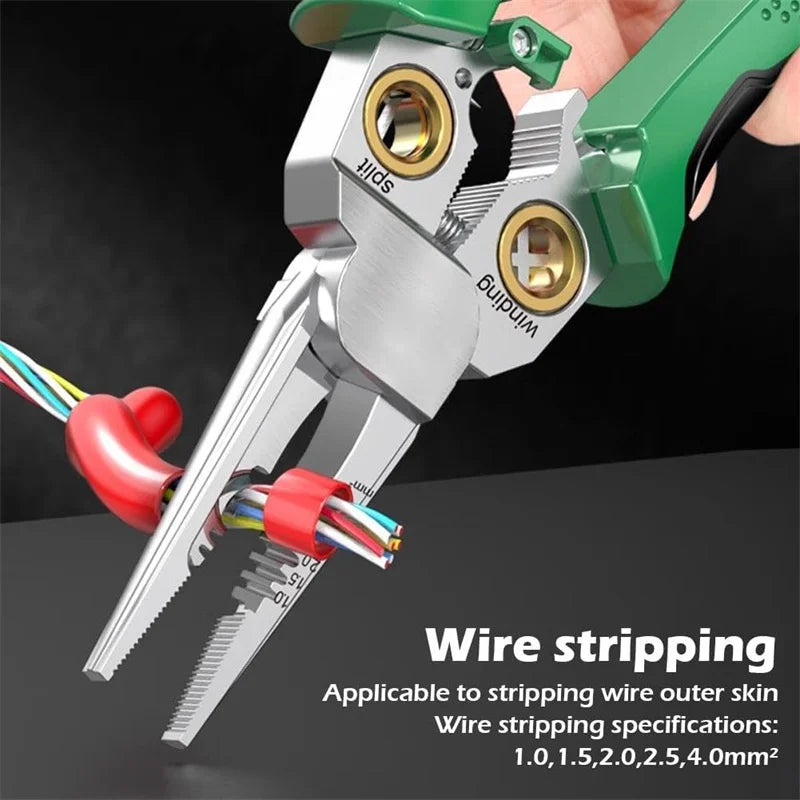 8-in-1 Multifunctional Wire Stripper and Cutter Tool