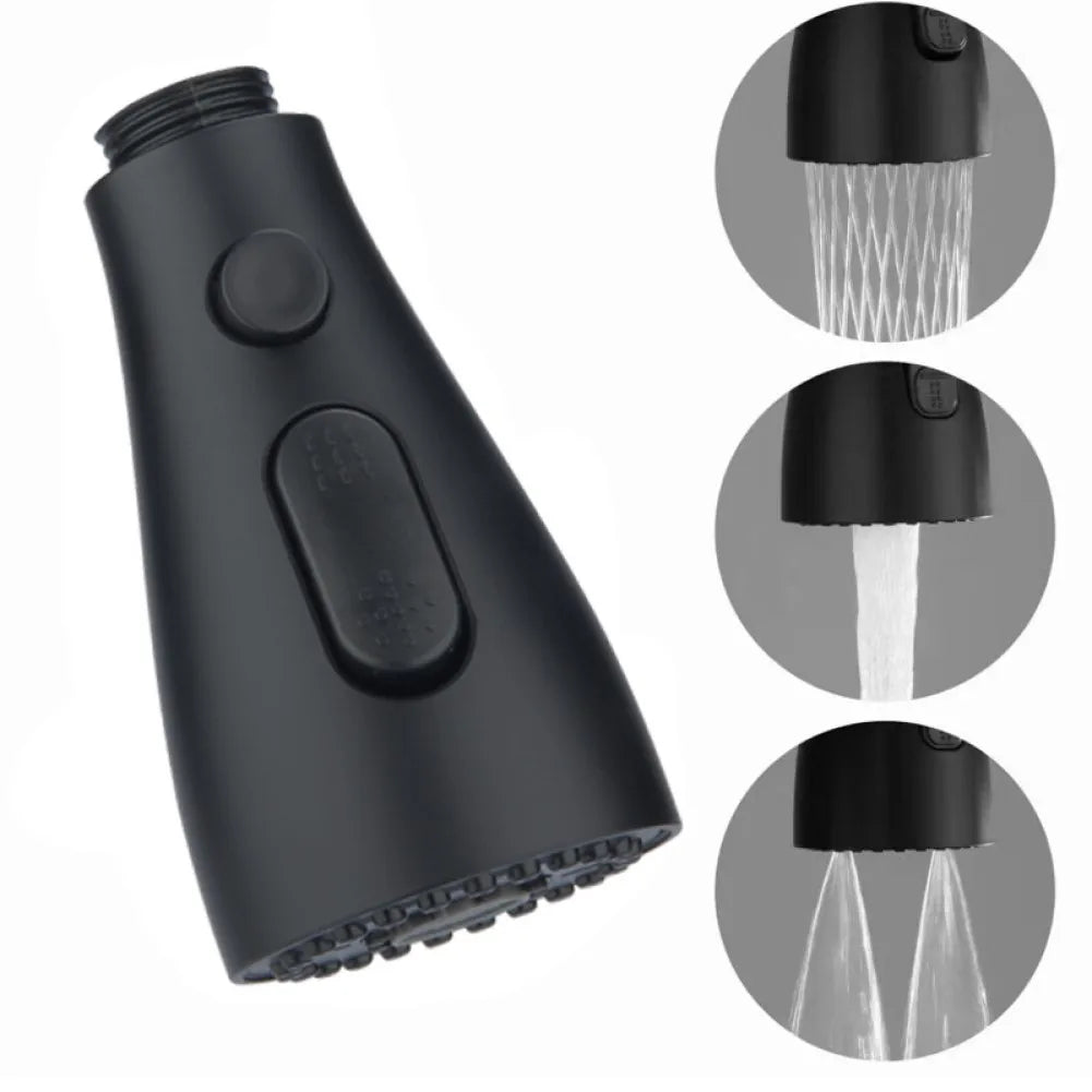 3-Mode Kitchen Faucet Sprayer with Pull-Out Nozzle