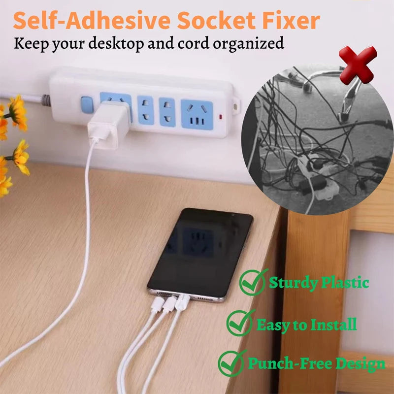 Self-Adhesive Wall Socket Holder