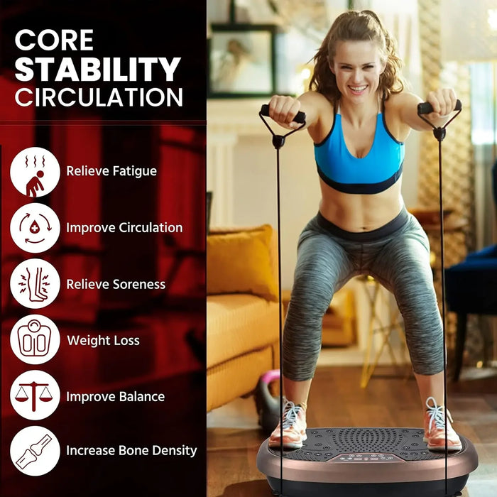 Vibration Plate Fitness Machine with Loop Bands