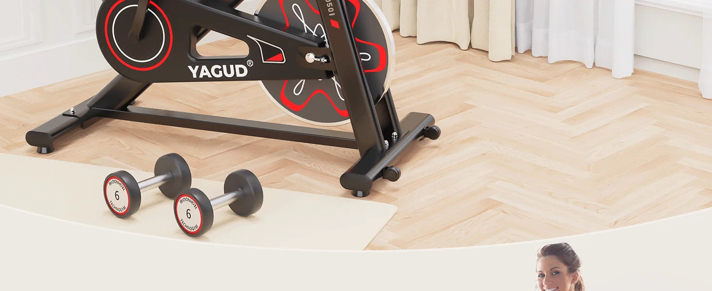 Indoor Exercise Bike with Comfortable Seat Cushion