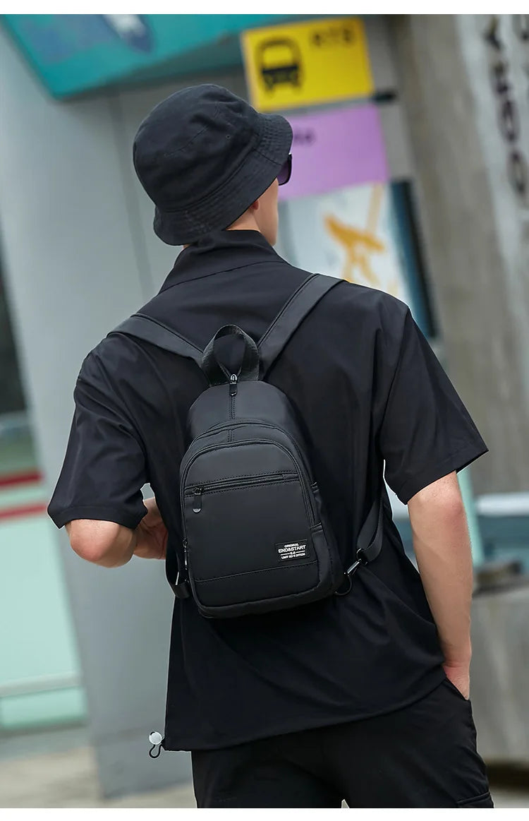 Casual Mini Men's Backpack Multifunction Lightweight Chest Bag Outdoor Backpacks Travel Small Backpack Men Chest Shoulder Bag