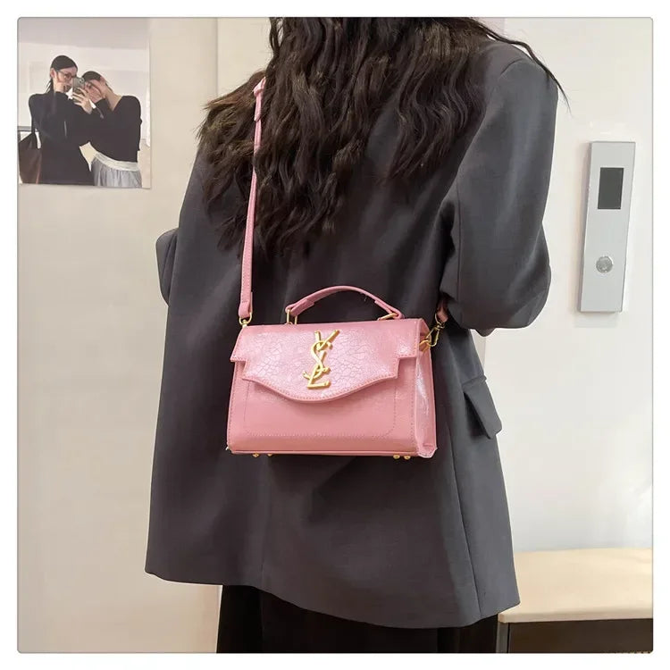 New Arrival 2025 Spring: Structured Textured Crossbody - Envelope Style, Detachable Chain, Women's Purse for Work & Events