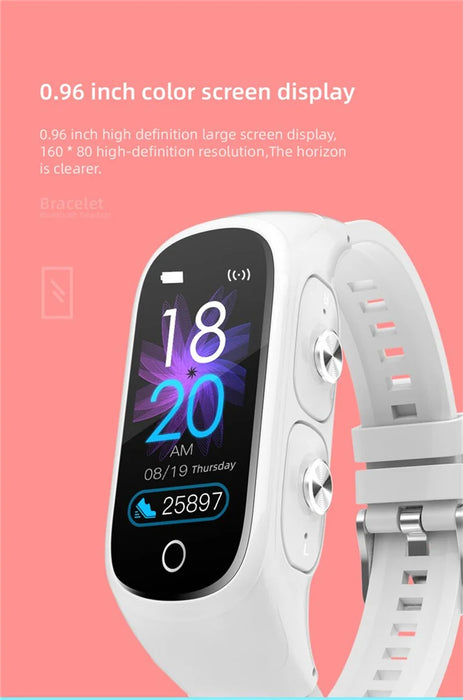 Smartwatch with Built-In Wireless Earbuds