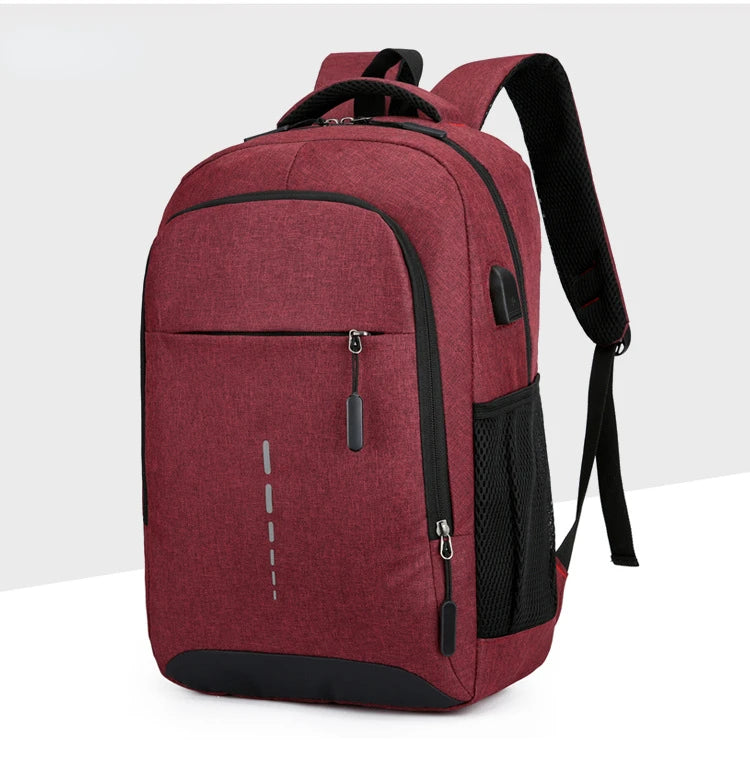 Classic Men Waterproof Backpack USB Charging Casual Travel Backpack Men Large Capacity Travel Laptop Backpack School Bag