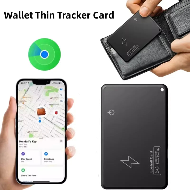 Wallet Tracker Card - GPS Location & Wireless Charging Smart Tag