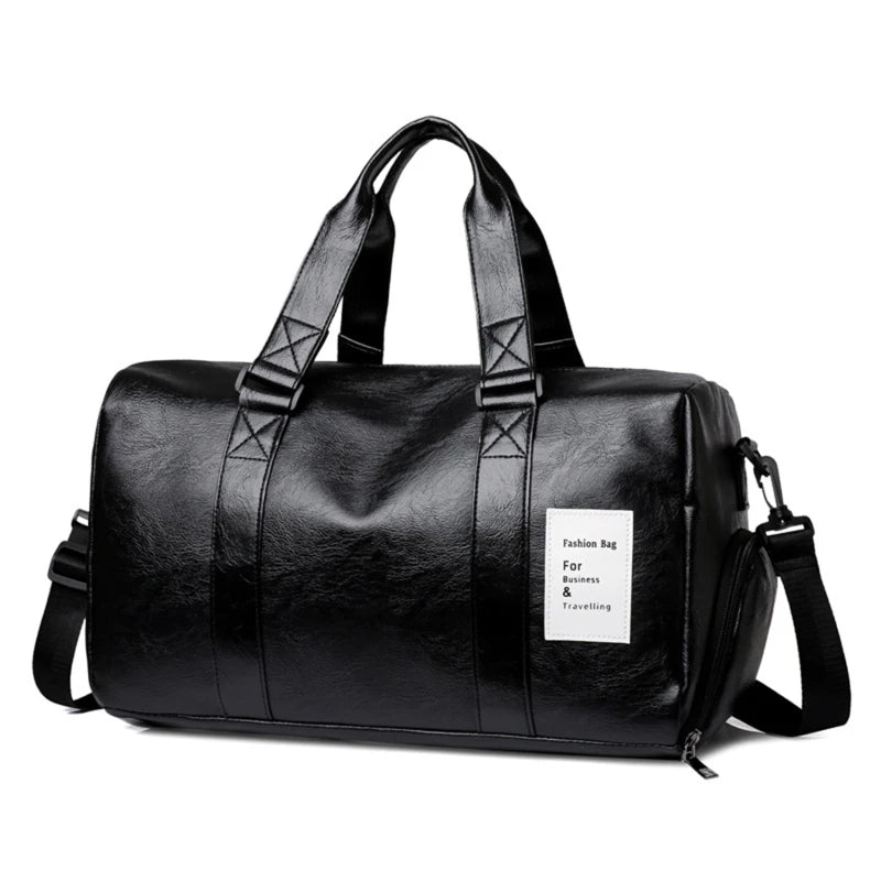 Gym Bag Leather Sports Bags Dry Wet Bags For Men Women Training for Shoes Fitness Yoga Travel Storage Luggage Shoulder Sport Bag