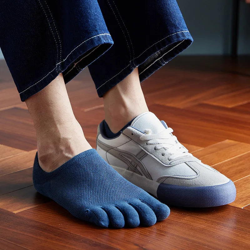 Breathable Five-Toe No-Show Socks