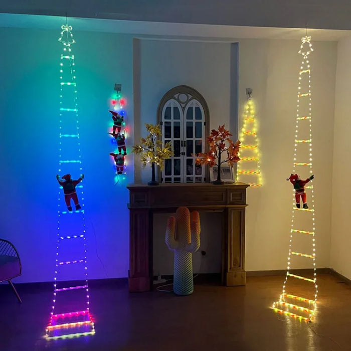 Climbing Santa LED Ladder Christmas Lights