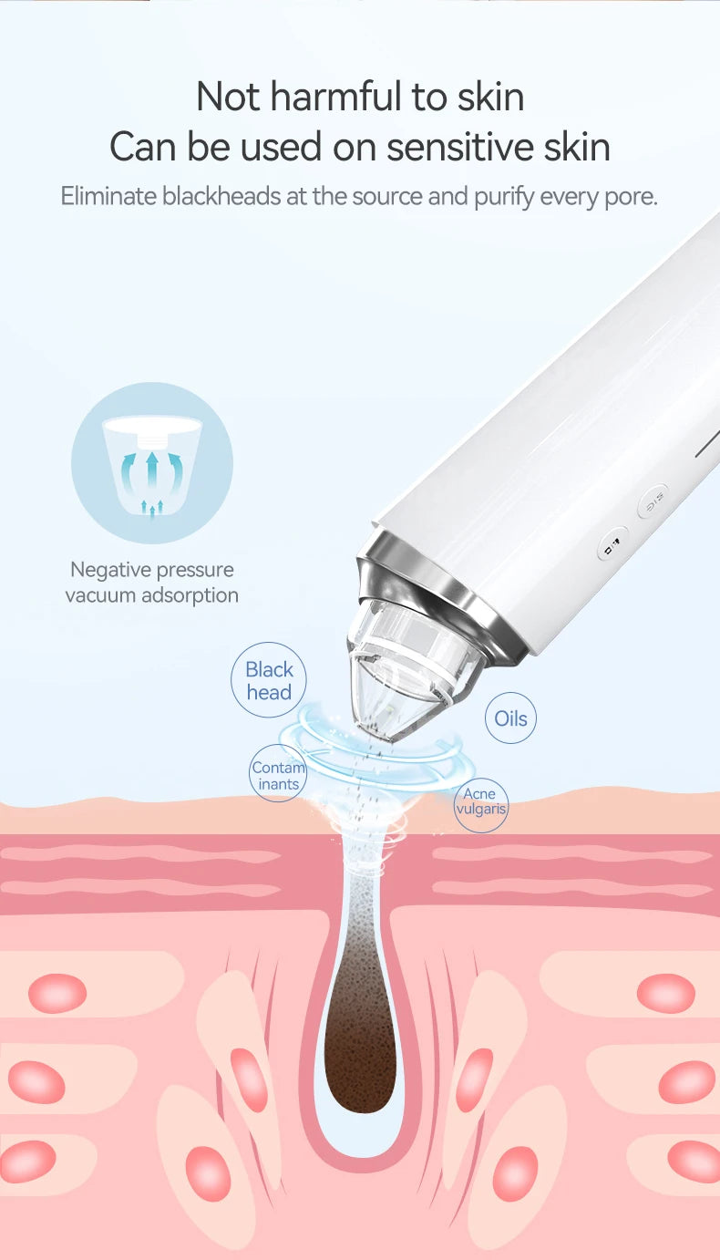 Vacuum Acne Cleaner Electric Blackhead Remover Black Head Removal Facial Deep Cleansing Pore Cleaner Machine Skin Care Tools