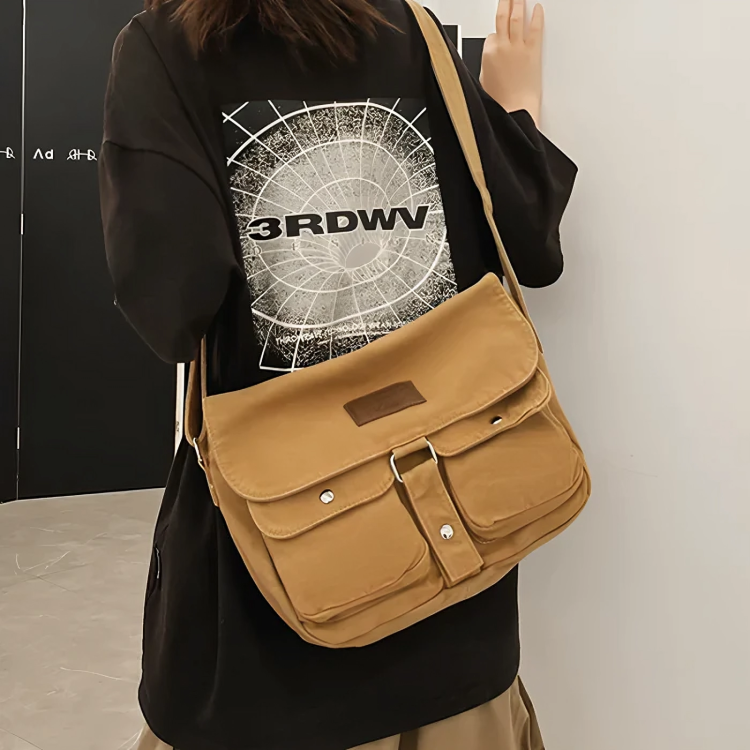 Women's Shoulder Bags Japanese Department Harajuku Style Messenger Bag Fashion Female Students Crossbody Bags Vintage Canvas Bag