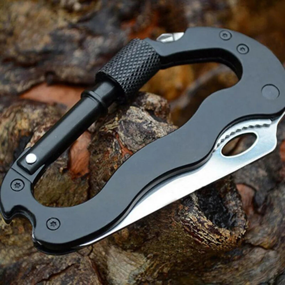 Multifunction Stainless Steel Mini Knife Keychain - Folding Pocket Tool