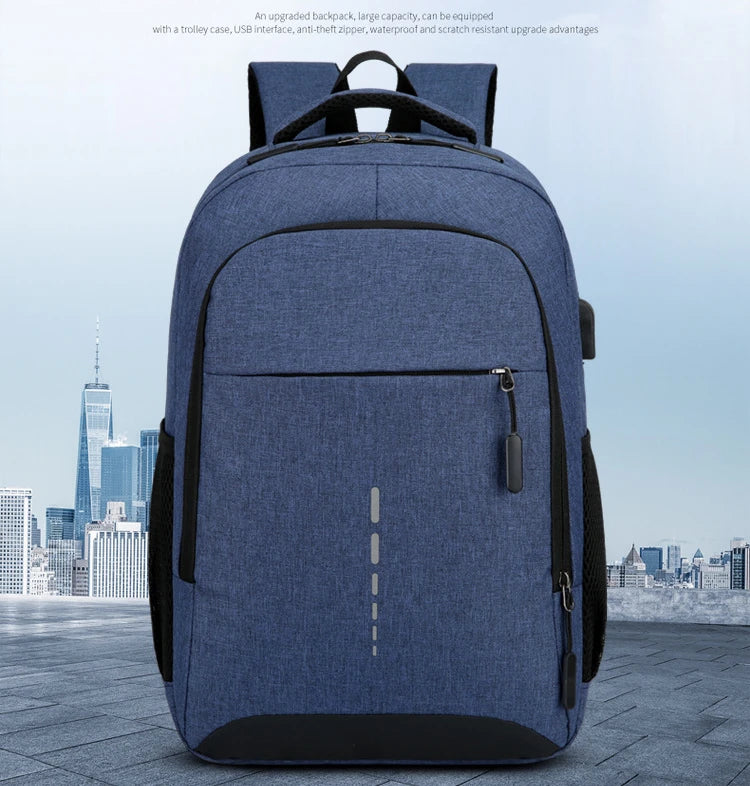 Classic Men Waterproof Backpack USB Charging Casual Travel Backpack Men Large Capacity Travel Laptop Backpack School Bag