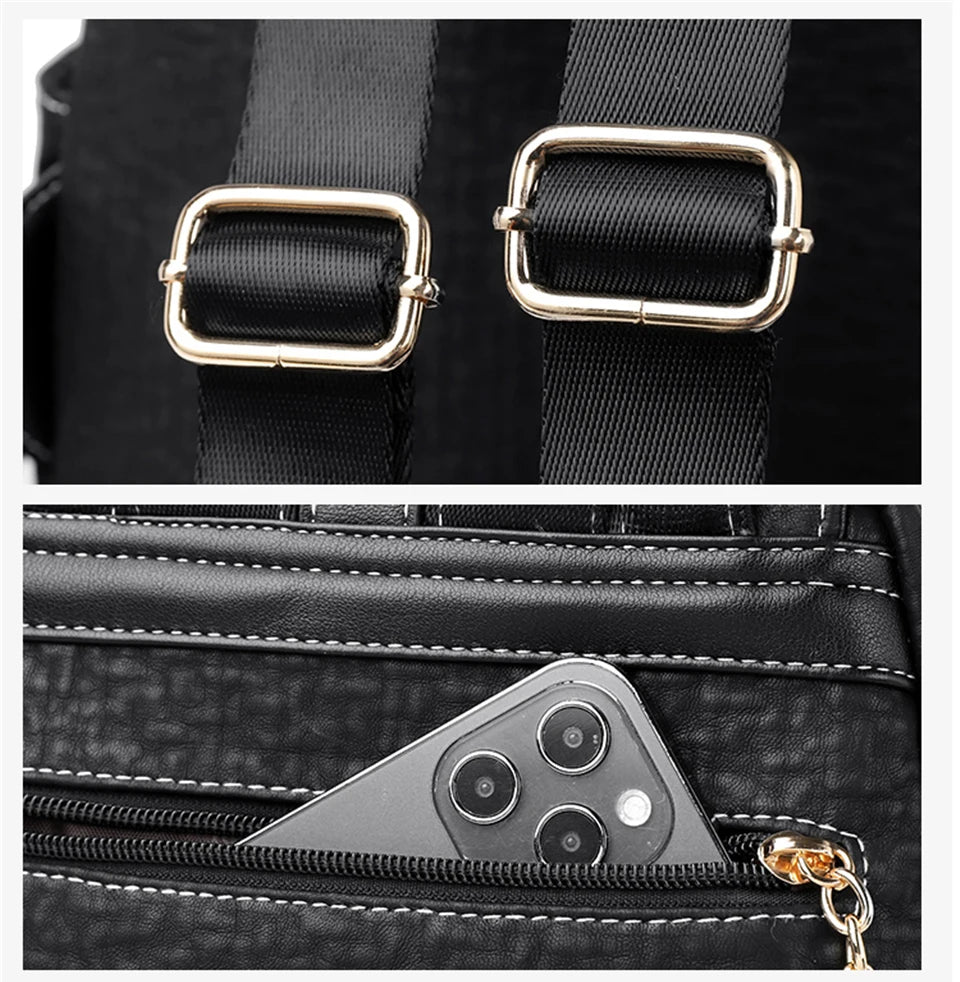 Fashion Backpacks Female High Quality Leather Bagpack for Women Rucksacks Large Capacity School Bag Ladies Travel Bags Mochilas