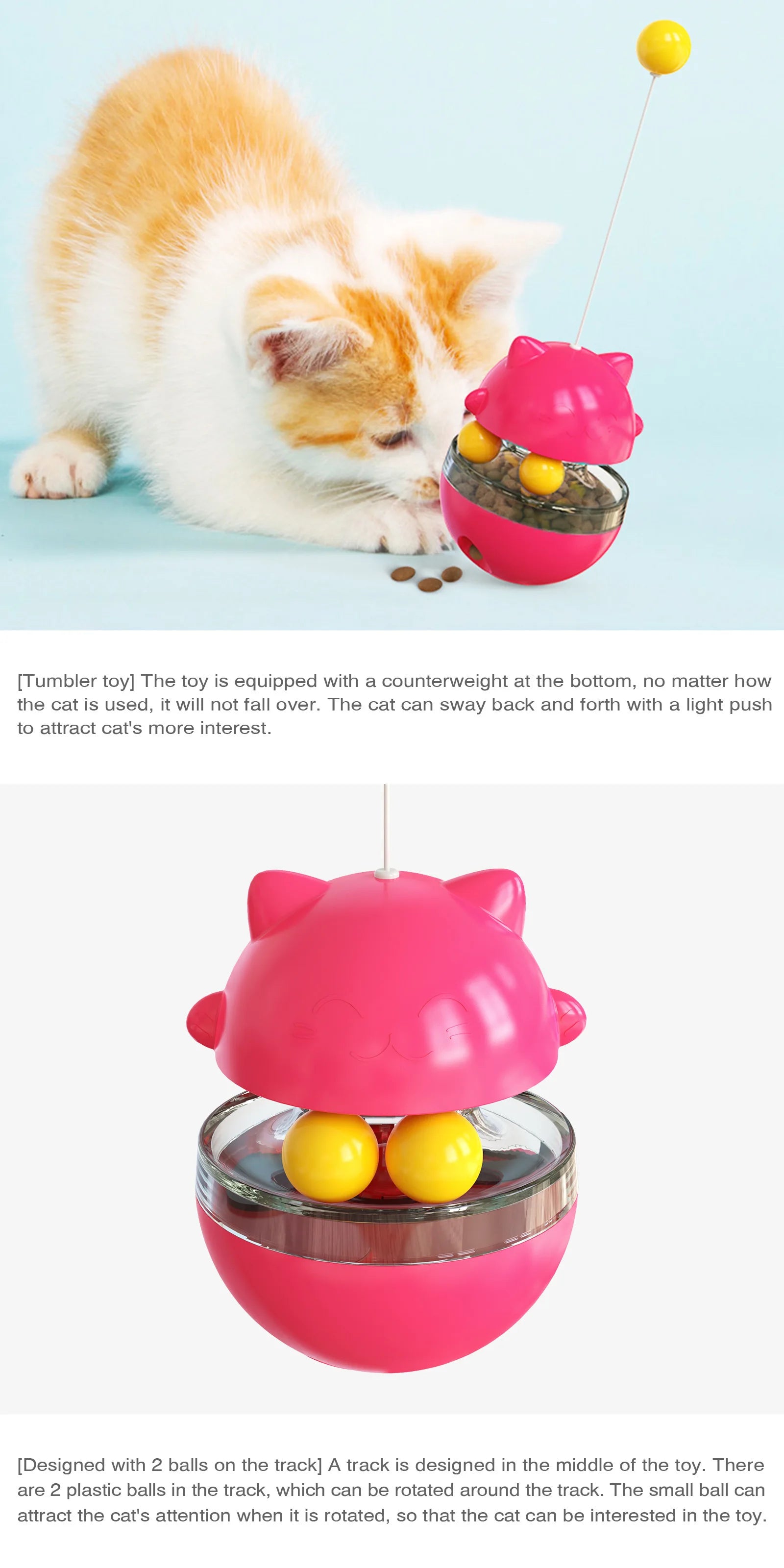 Interactive Cat Tumbler Toy