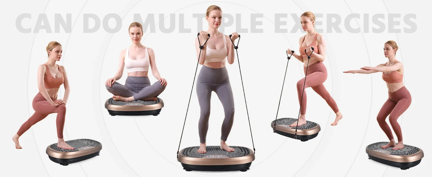 Vibration Plate Fitness Machine with Loop Bands