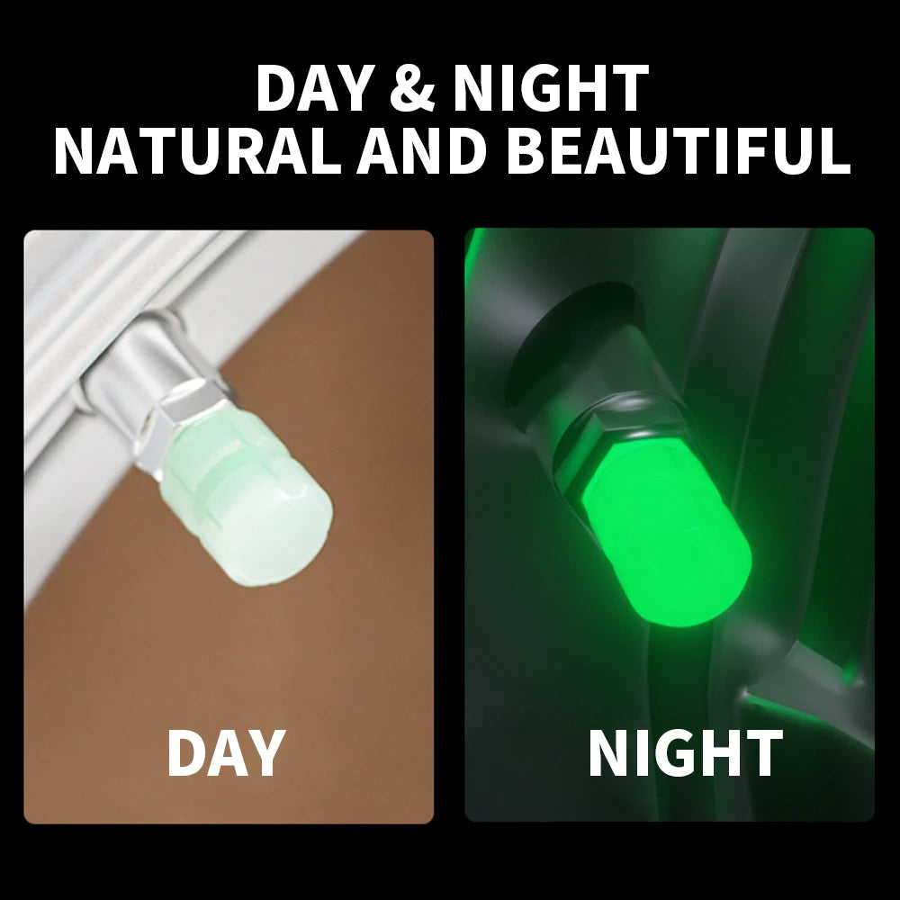 Luminous Tire Valve Caps (4-Pack)