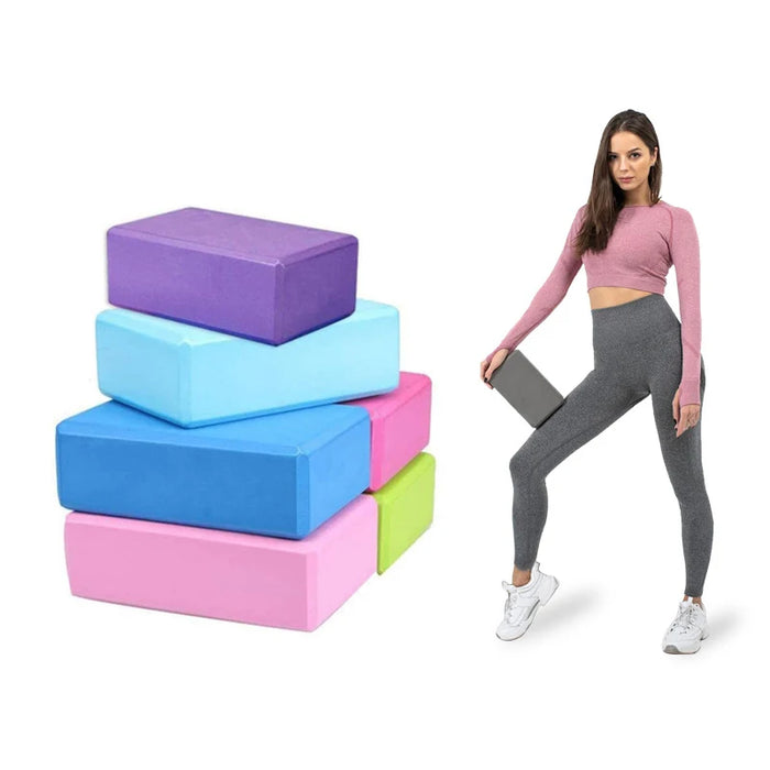 EVA Foam Yoga Blocks – Exercise and Pilates Fitness Brick for Stretching and Body Shaping