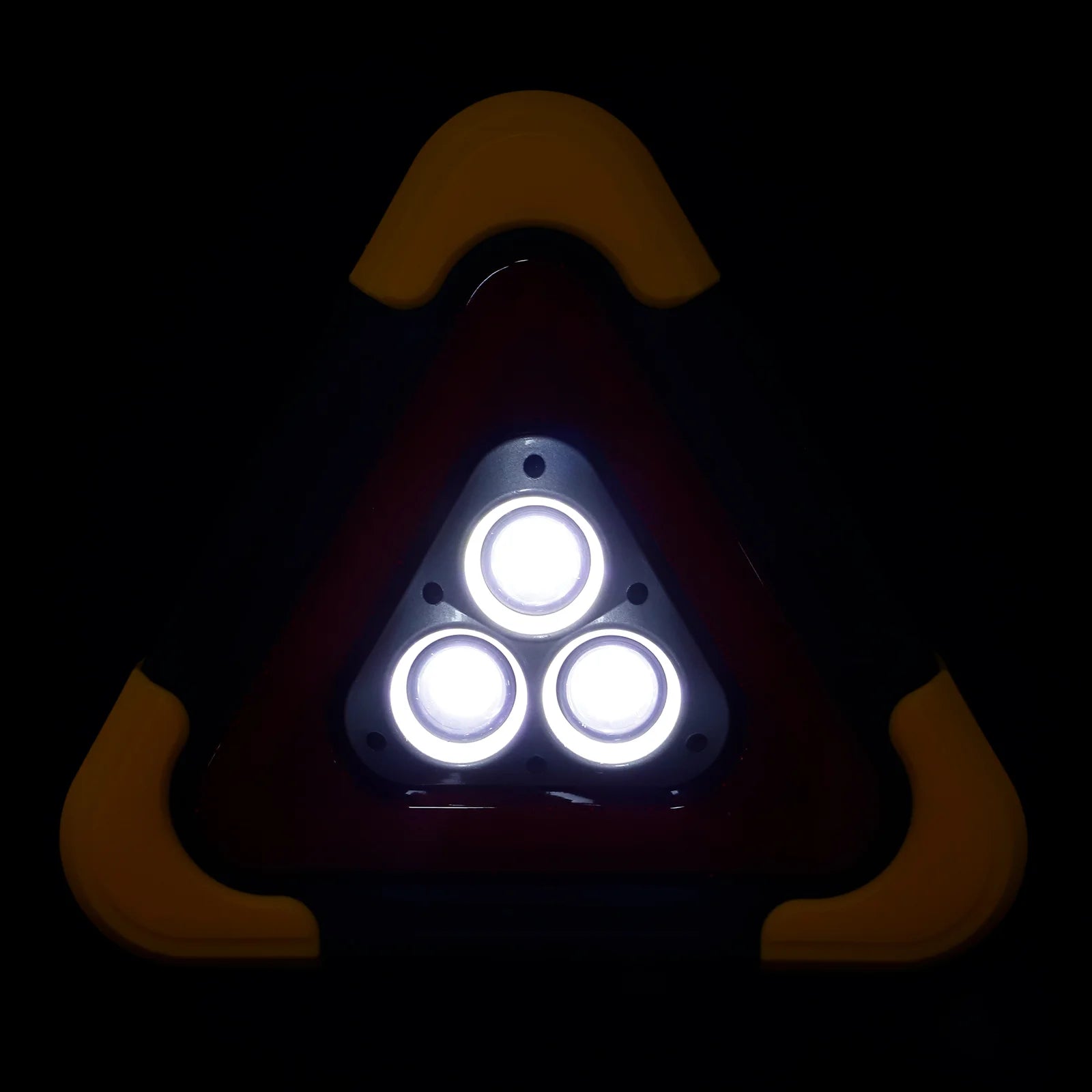 Roadside Emergency Warning Light with Solar-Powered Triangular Sign