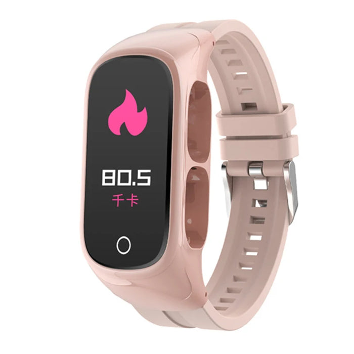 Smartwatch with Built-In Wireless Earbuds