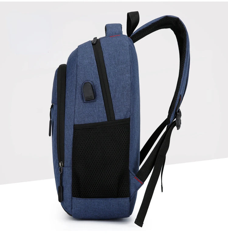 Classic Men Waterproof Backpack USB Charging Casual Travel Backpack Men Large Capacity Travel Laptop Backpack School Bag