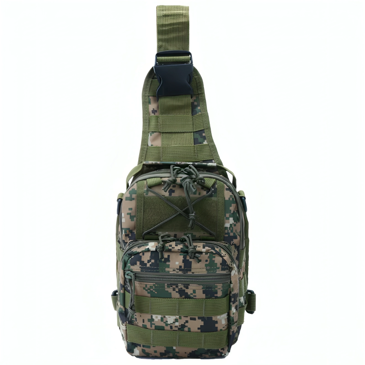 Men’s Tactical Multi-Use Chest Bag for Outdoor Adventures Black, 10.62 x 8.26 x 6.29 in