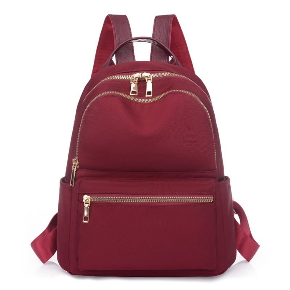Side profile of Oxford backpack with softback style