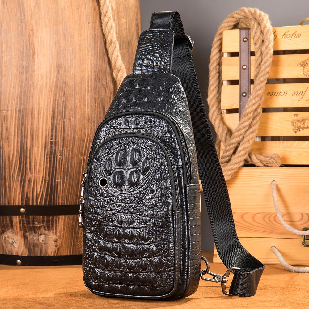  Leather chest pack for travel or everyday use