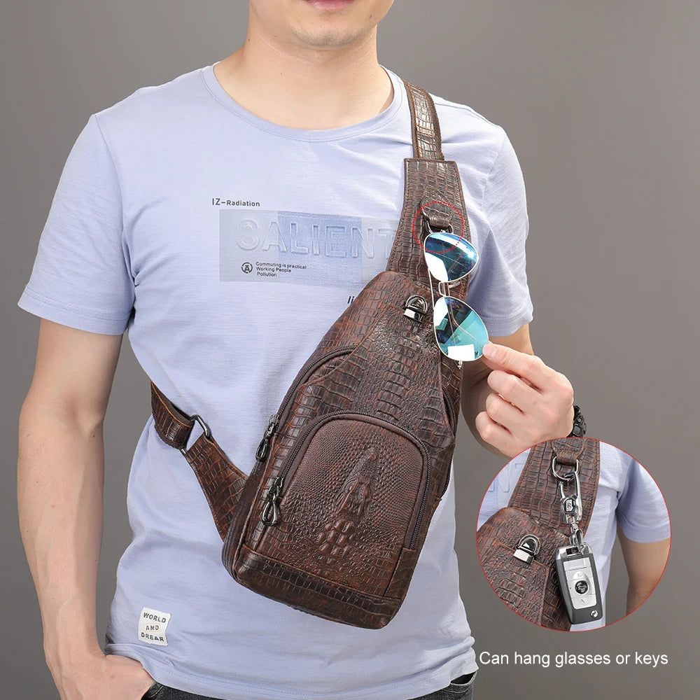 Model wearing the shoulder bag crossbody style