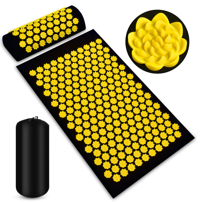 Acupressure Massage Mat and Pillow Set