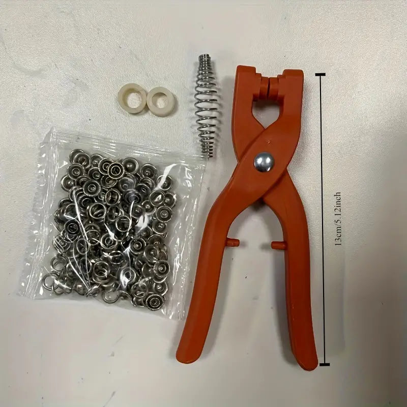 50 Sets Metal Snaps Buttons with Fastener Pliers Kit for Sewing & DIY Crafting