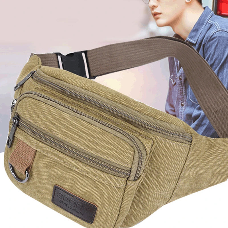 Open view of waist pack showing interior compartment
