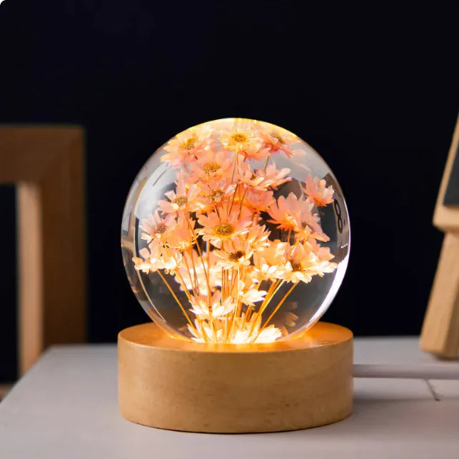 Luminous 3D Dandelion Crystal Ball