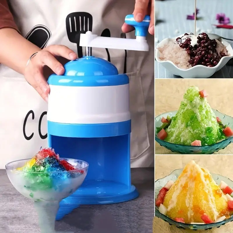 Portable Hand Crank Ice Crusher & Snow Cone Maker