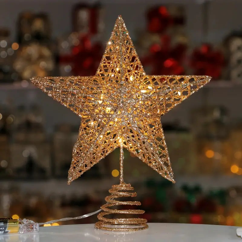 LED Christmas Star Tree Topper