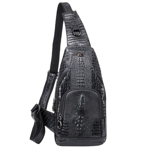 Messenger Bag for Men Men'S Chest Bag Casual Shoulder Bag, Suitable For Outdoor, Travel, Shopping,etc.Wear-resistant Fabric,black,Simple And Durable