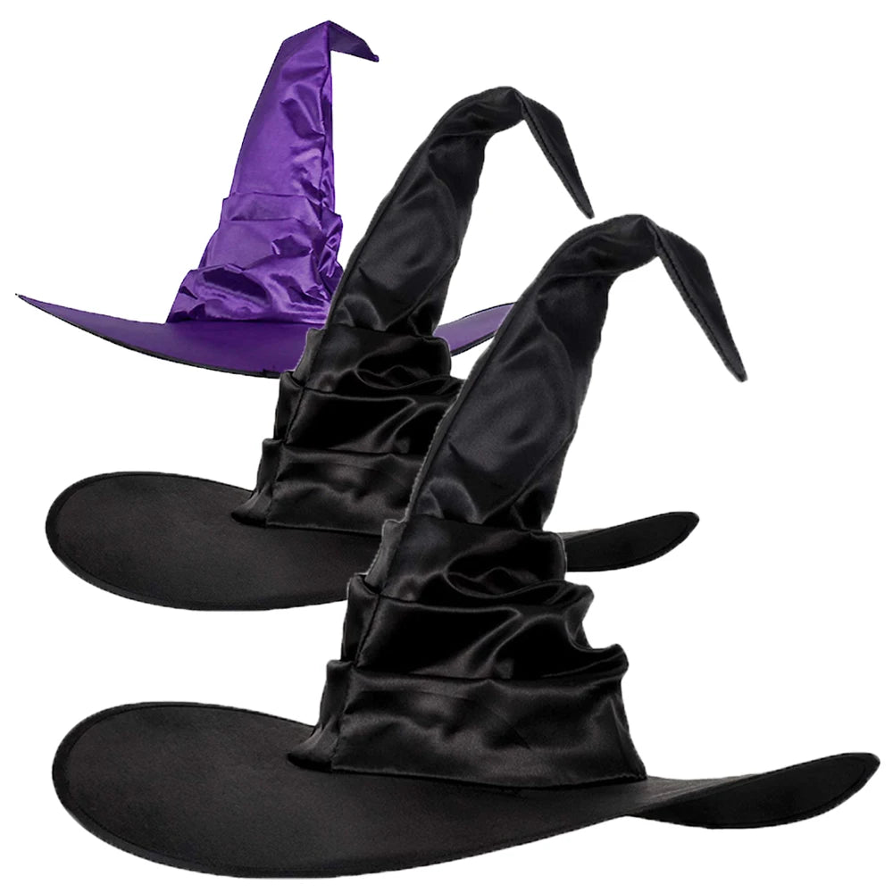 Foldable Black Wizard Hat