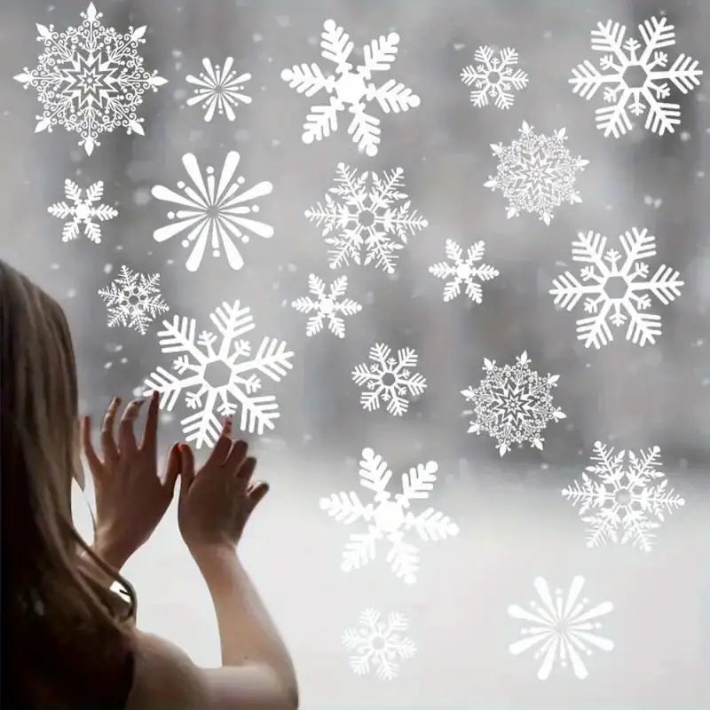 Reusable Christmas Snowflake Window Clings